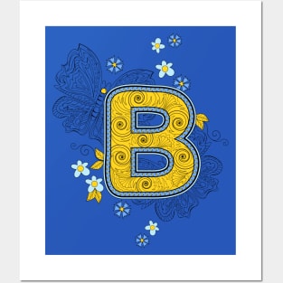 Illustration of letter B. Posters and Art